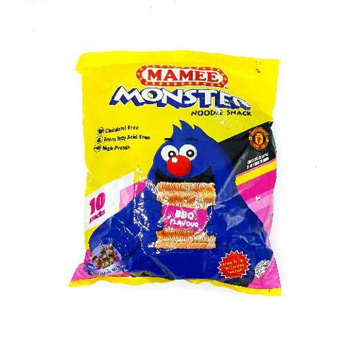 MAMEE MONSTER NOODLE  BBQ SNACK 10x25G-PKT၏ ဓာတ္ပံု