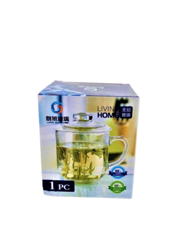 Picture of LANG XU GLASS MUG WITH COVER 280ML (CR-25)-PCS