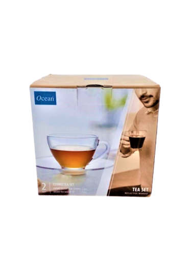 Picture of OCEAN COSMO GLASS TEA CUP SET 2'S 230ML (G-0129)