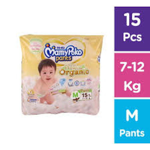 Picture of MAMY POKO  BABY PANTS DIAPERS ORGANIC 15'S (M)-PCS