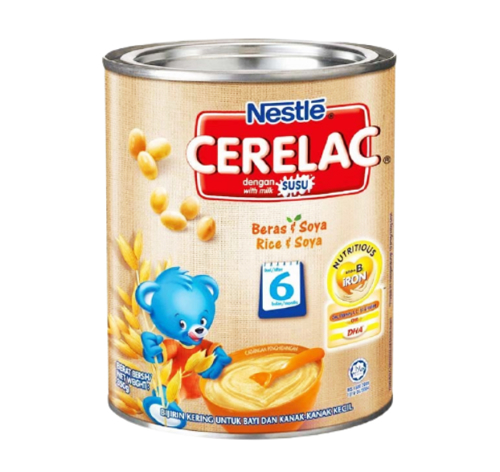 Picture of NESTLE CERELAC MILK RICE & SOYA 350G-TIN