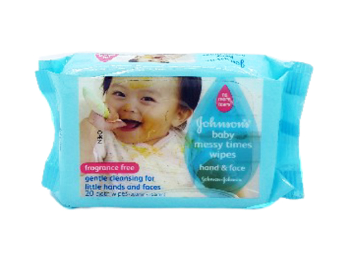 Picture of JOHNSON S HAND & FACE BABY WIPES 20 S (BLUE)-PCS