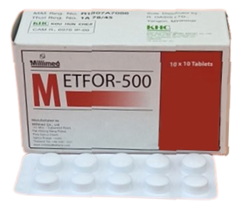 Picture of METFORM 500 TAB (METFORMIN) ACI-CARD